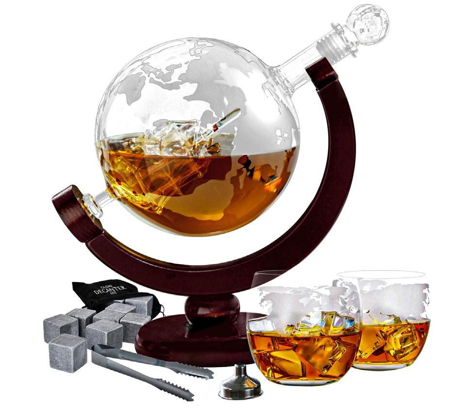 Globe Decanter Set - Whiskey Decanter Set