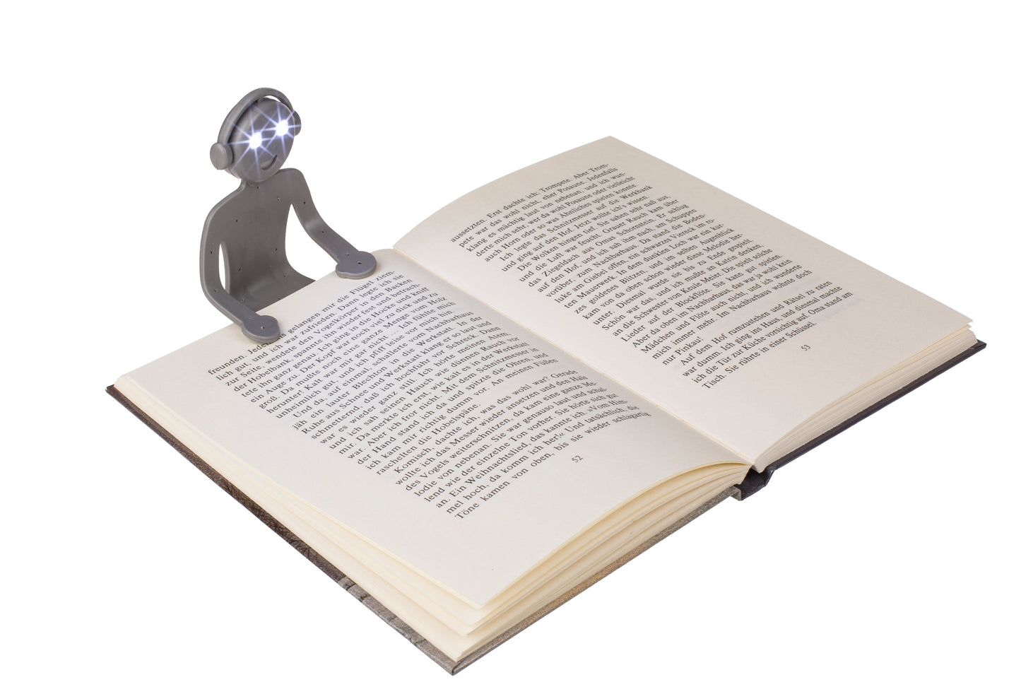 Flexible Reading Man LED Book light, Phone Holder, & Bookmark