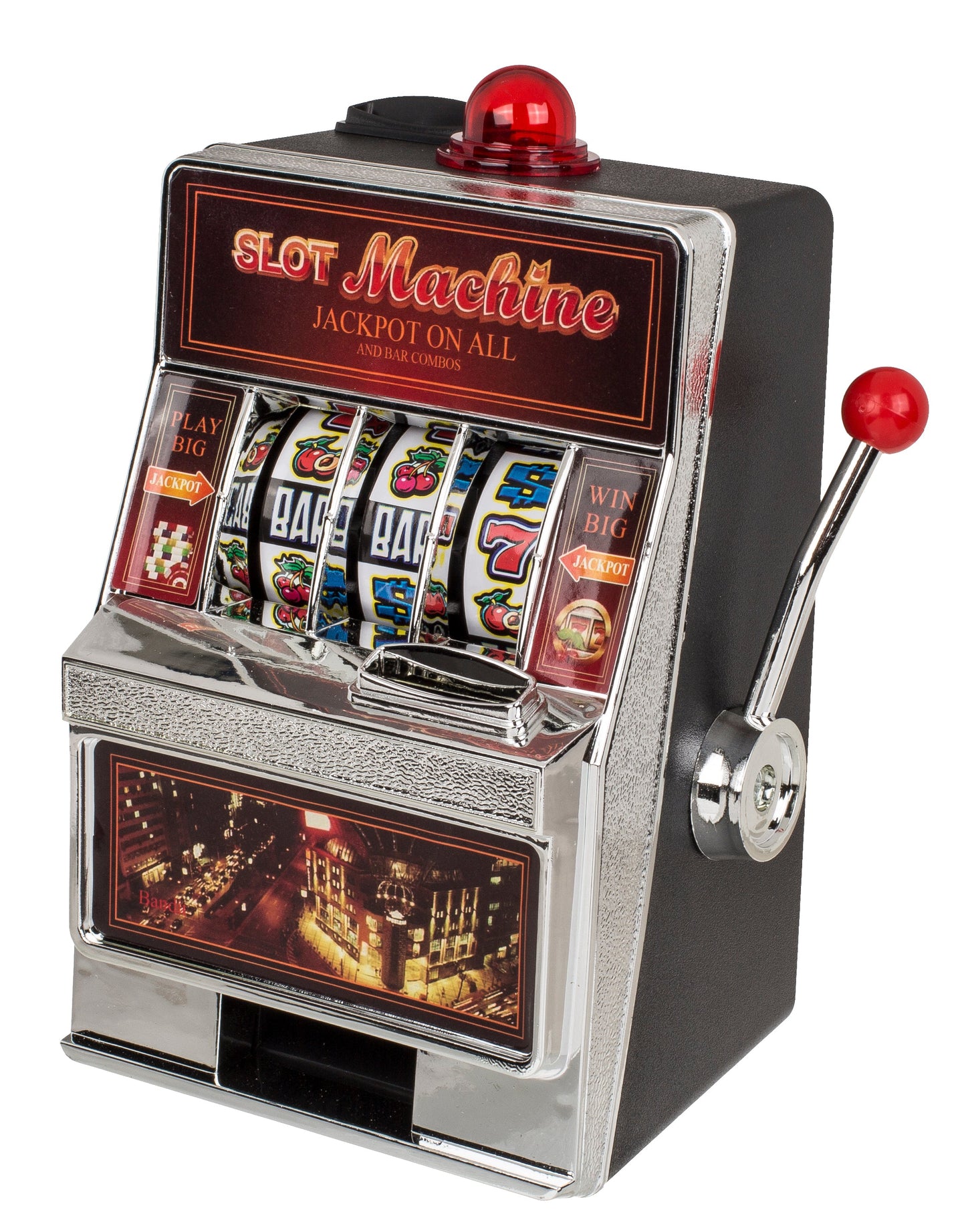 Mini Slot Machine - Piggy Bank with Sound & LED Lights
