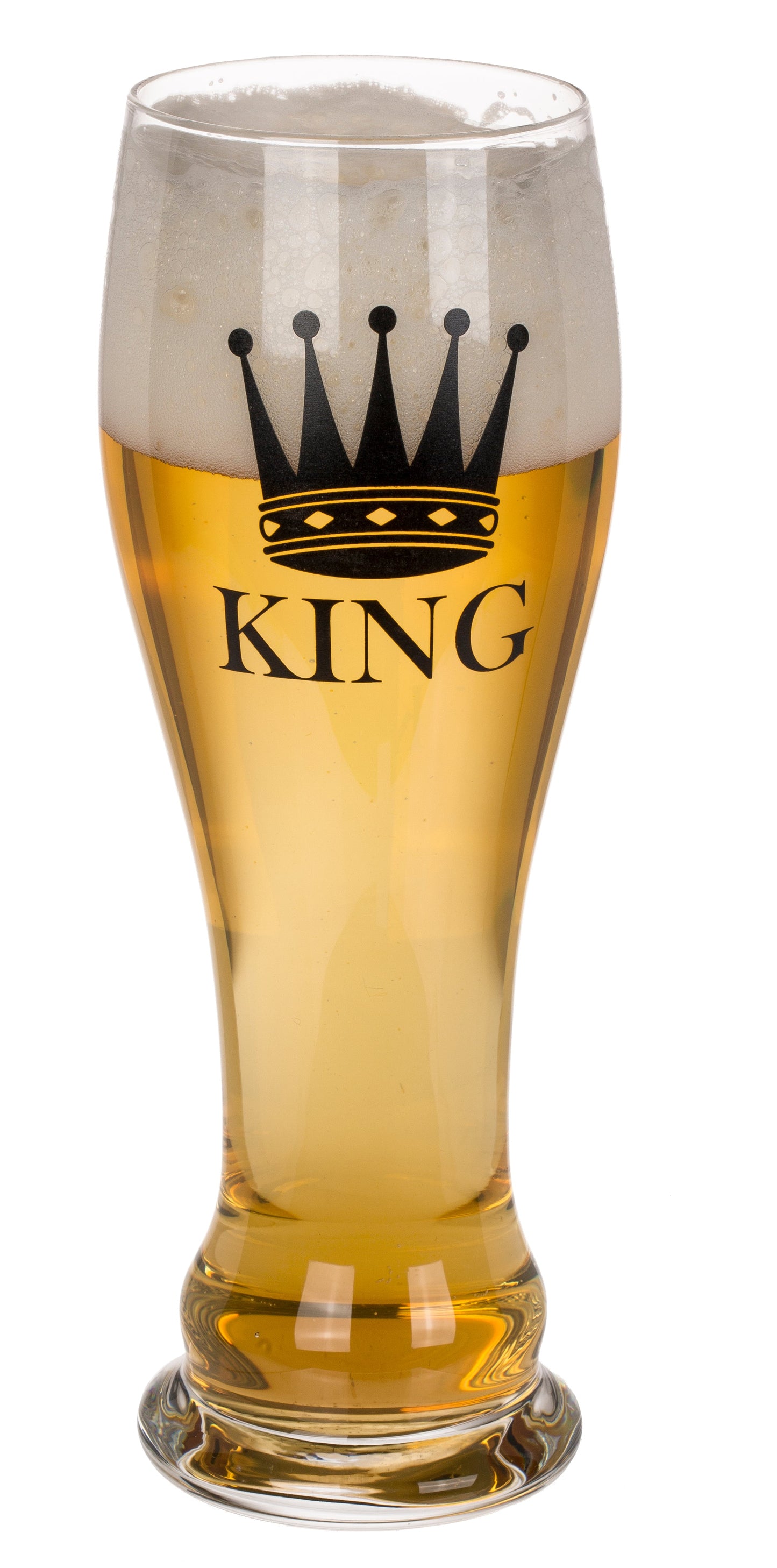 Set of Beer and Wine Glass - King and Queen