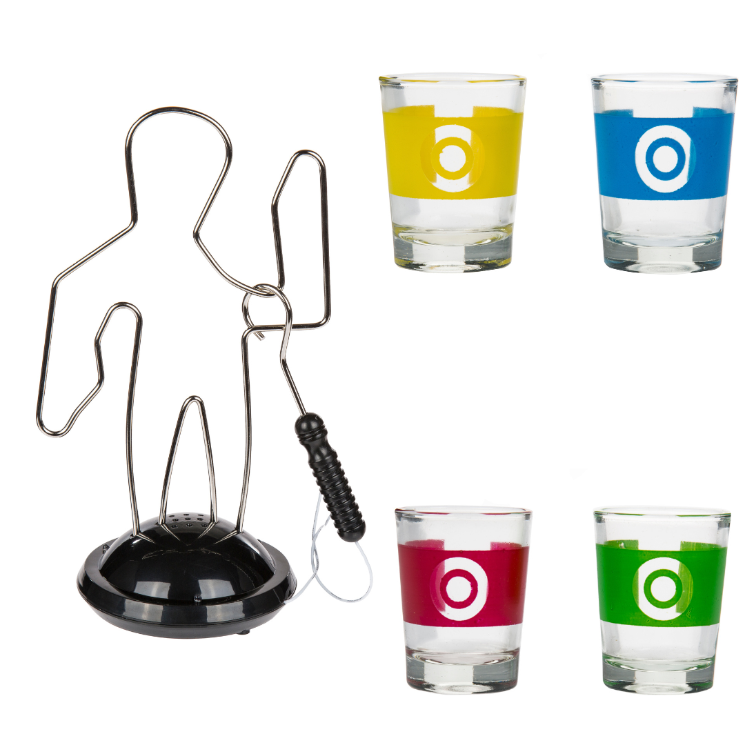 Drinking game -  Hot Wire & 4 shot glasses