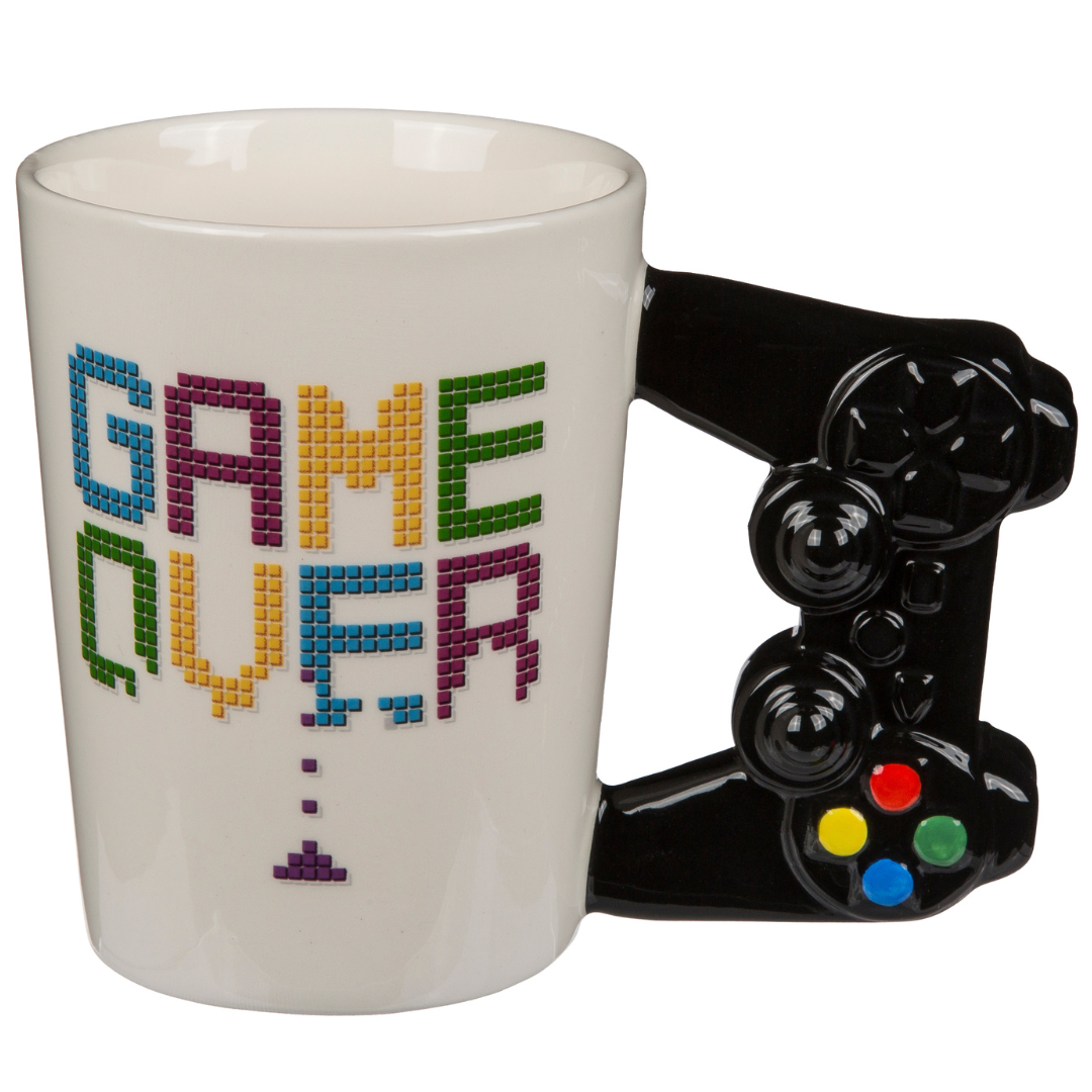 Game Over Coffee Mug - with Game Controller Handle