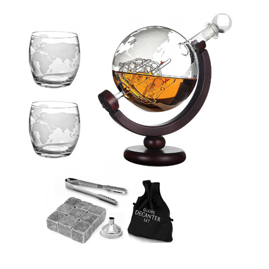 Globe Decanter Set - Whiskey Decanter Set