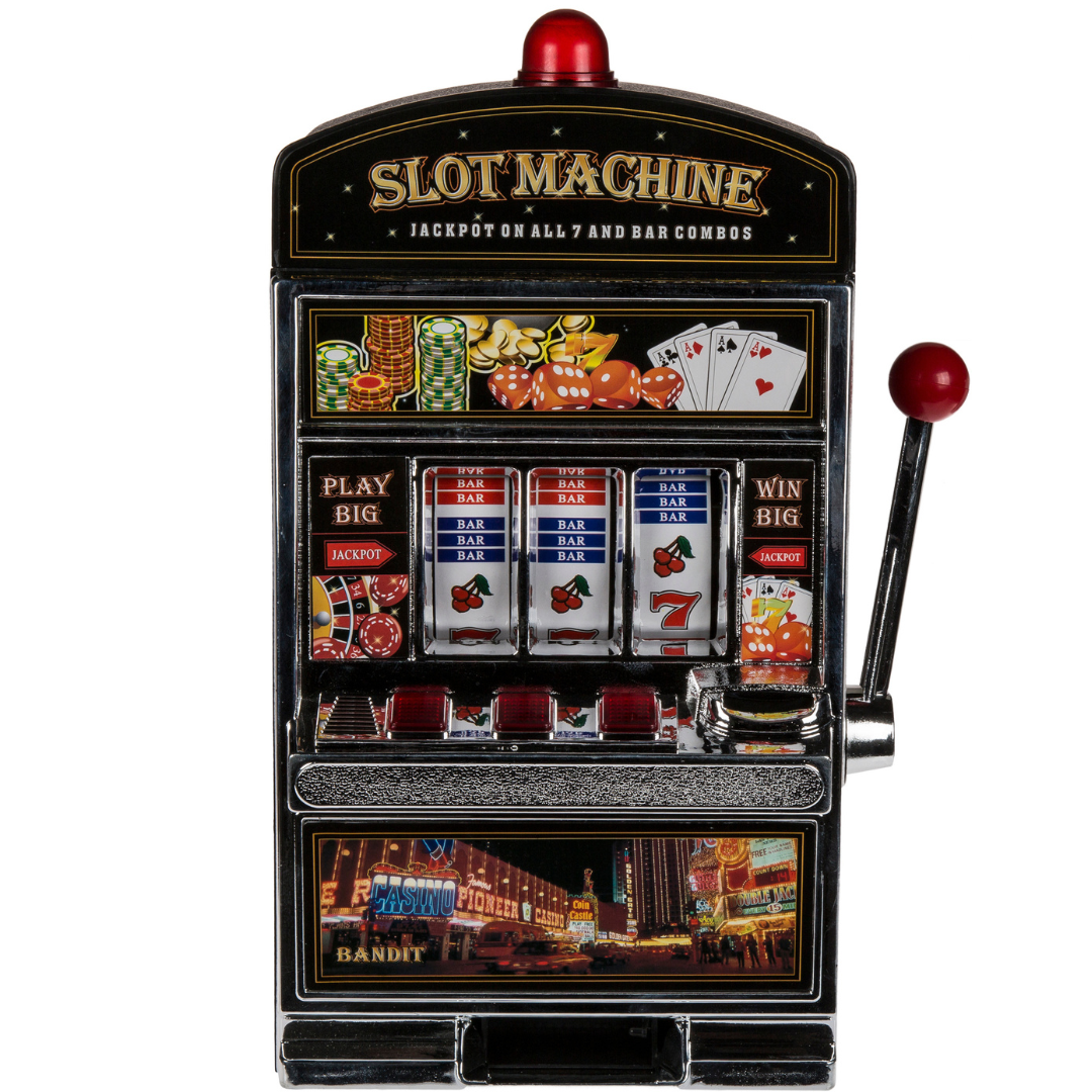 Slot machine with bell & LED Light - Money Box