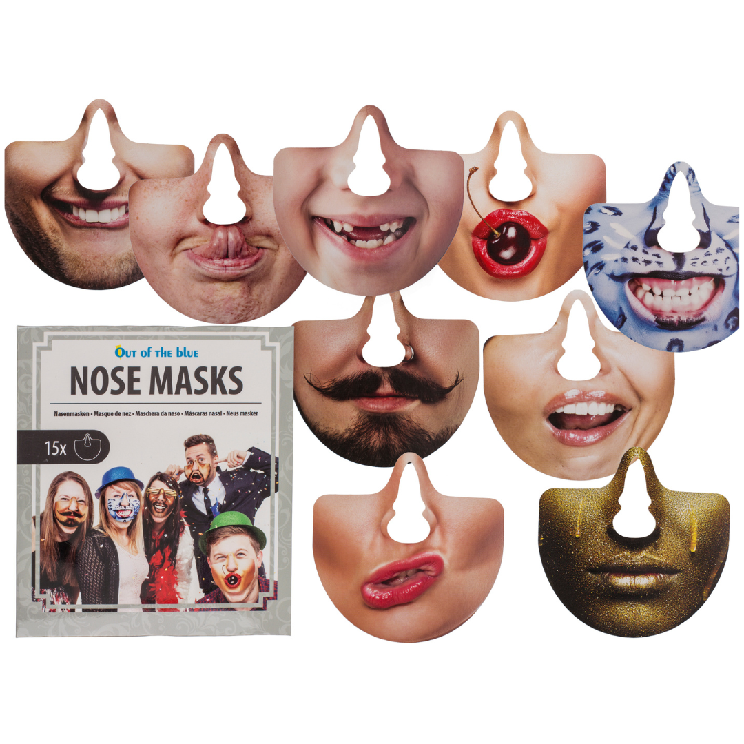 Photo Booth Accessories - Fun Disguise Nose Masks Photo Props- Set of 15